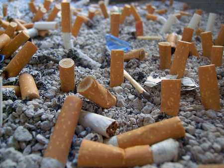 As cabichas de cigarro, un temible contaminante mariño